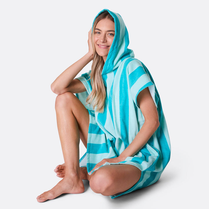 Korall Randig Badponcho