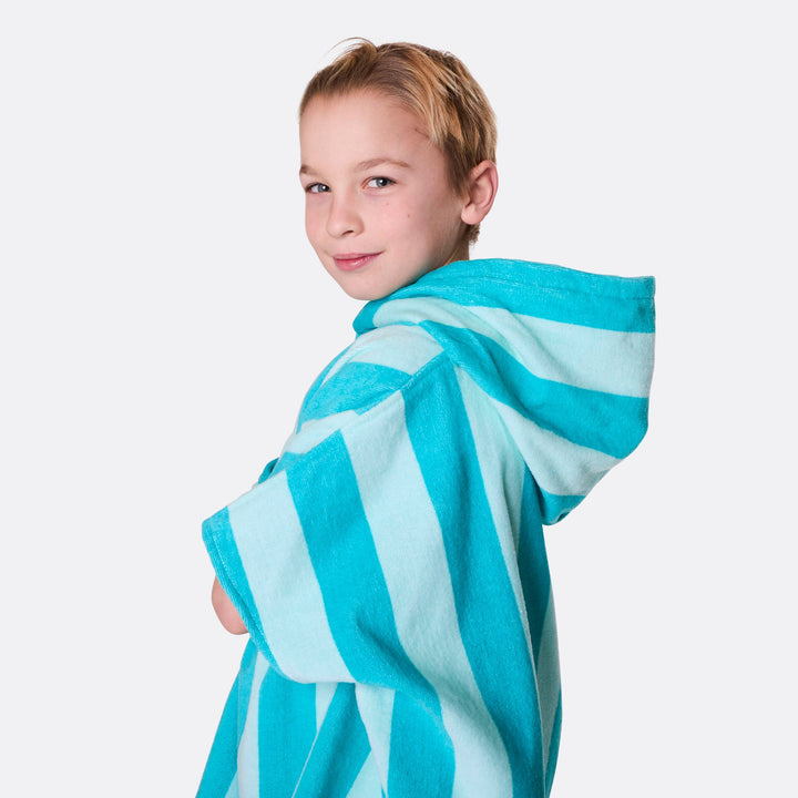 Korall Randig Badponcho Barn