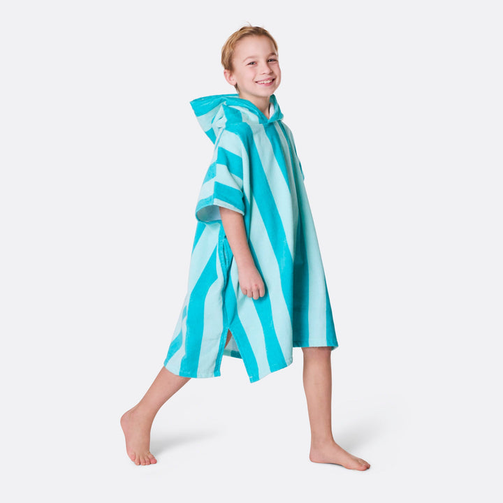 Korall Randig Badponcho Barn