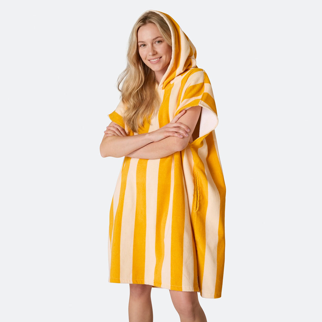 Randig Gul Badponcho