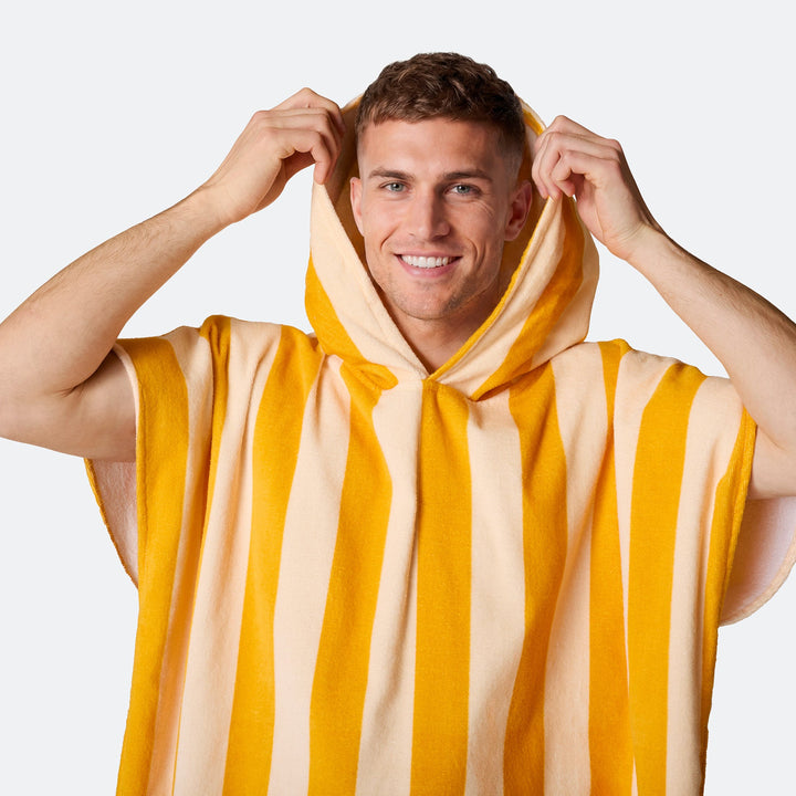 Randig Gul Badponcho