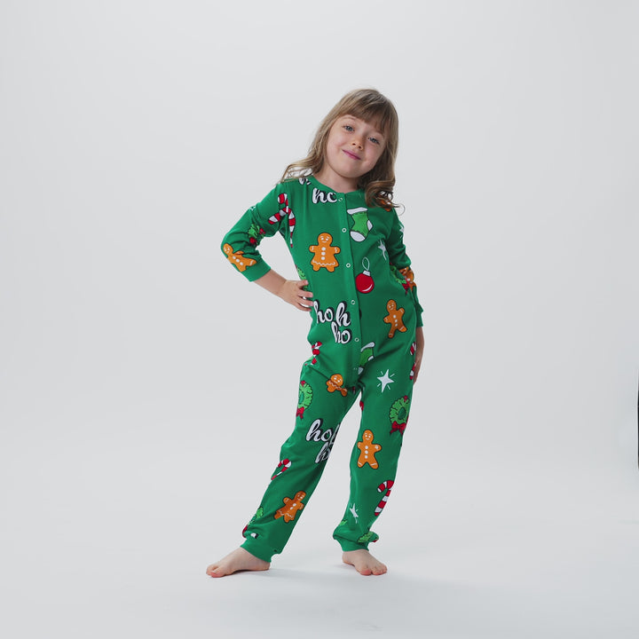 Hohoho Overall Grön Julpyjamas Barn