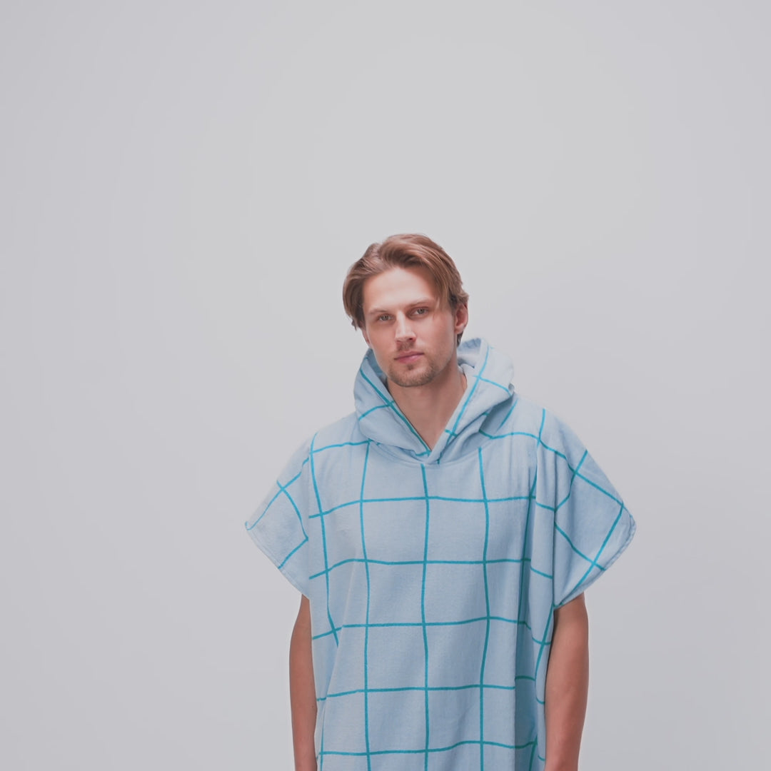 Blå Pool Badponcho
