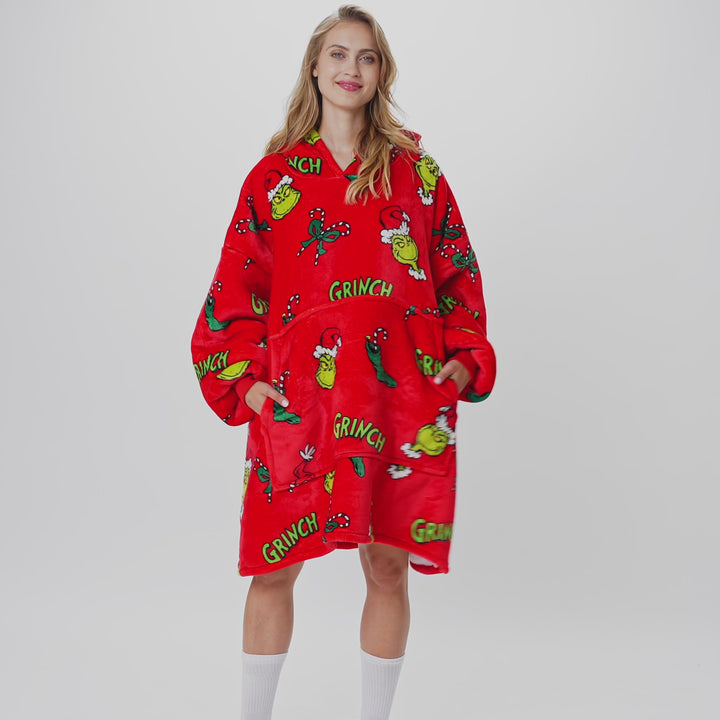 Grinchen Röd HappyHoodie