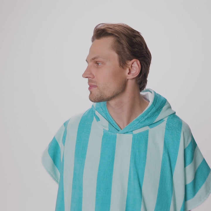 Korall Randig Badponcho