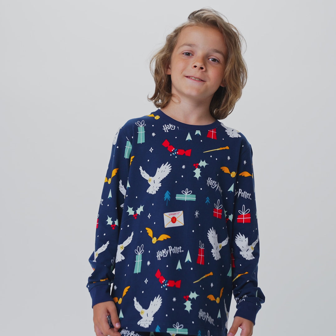 Harry Potter Blå Pyjamas Barn