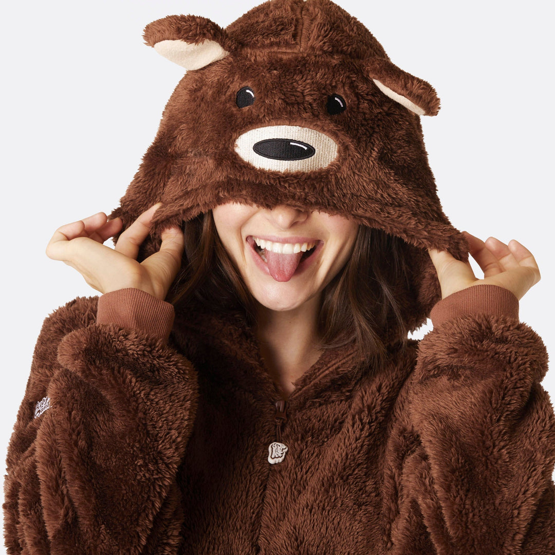 Brun Teddy Onesie Dam