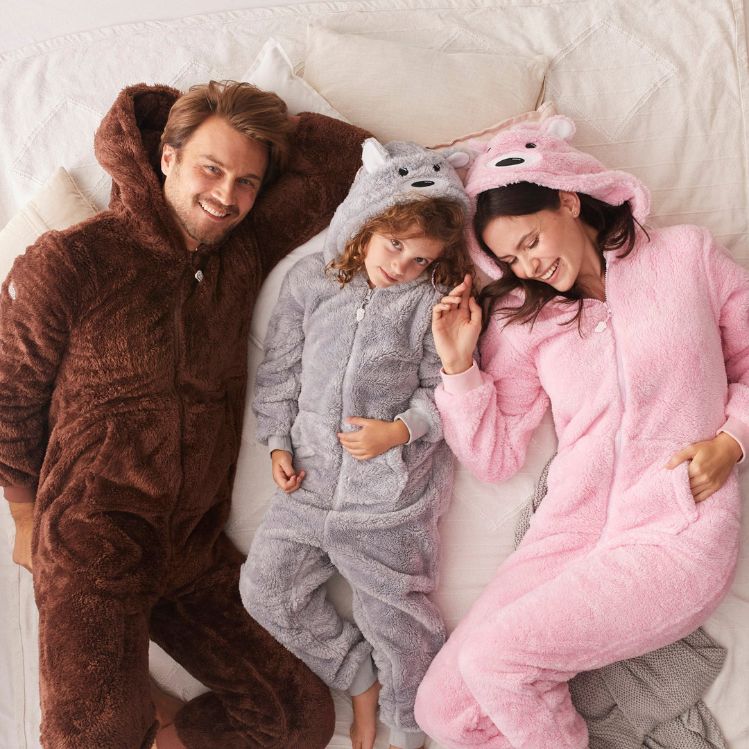 Brun Teddy Onesie Dam