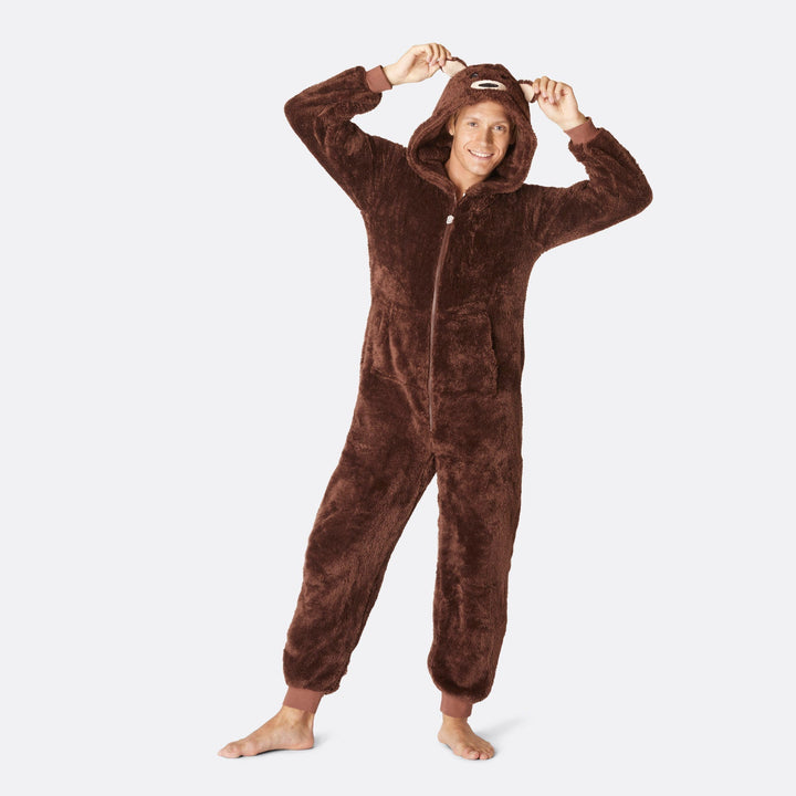 Brun Teddy Onesie Herr