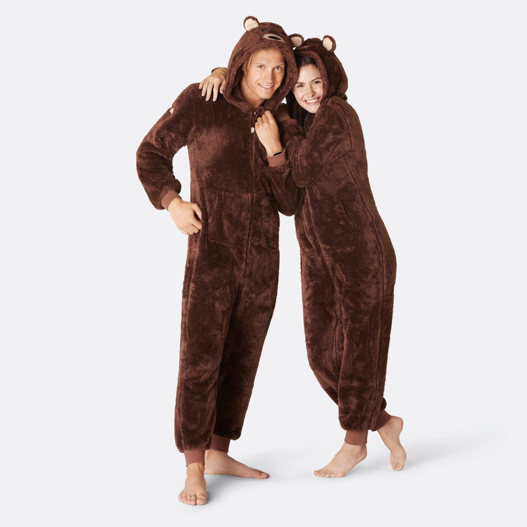 Brun Teddy Onesie Herr