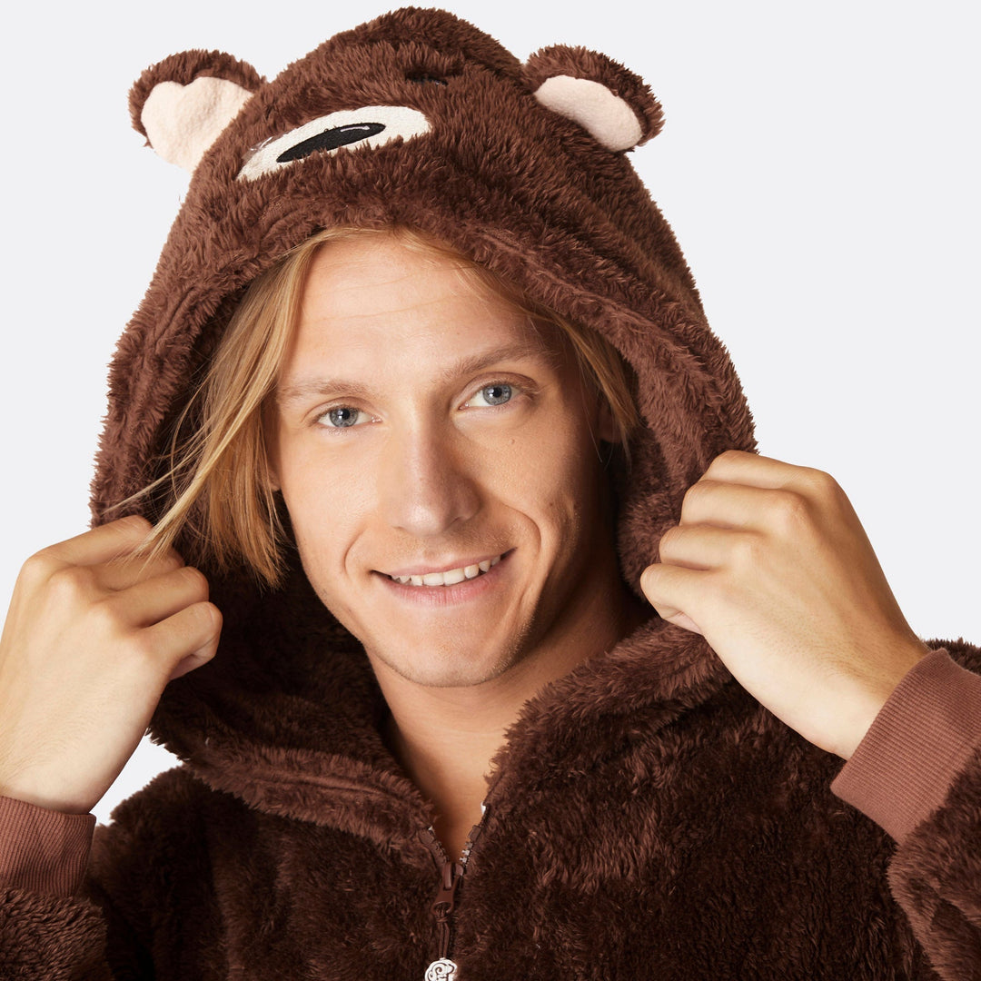 Brun Teddy Onesie Herr