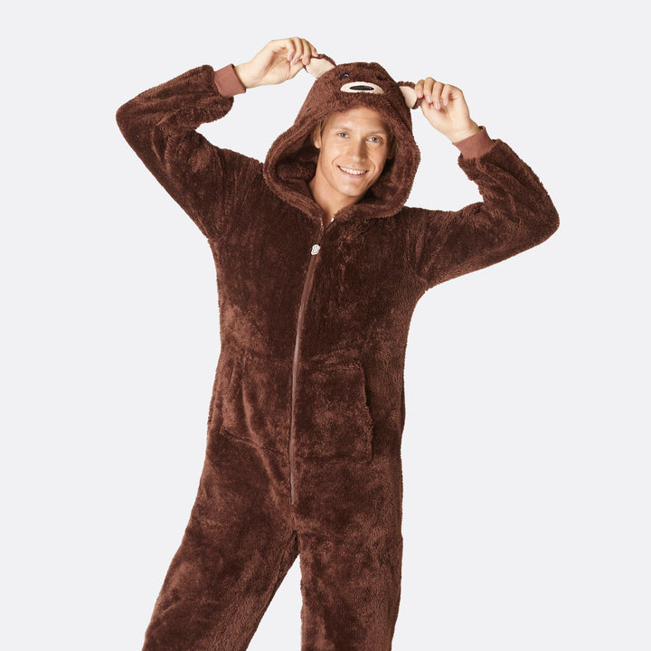 Brun Teddy Onesie Herr