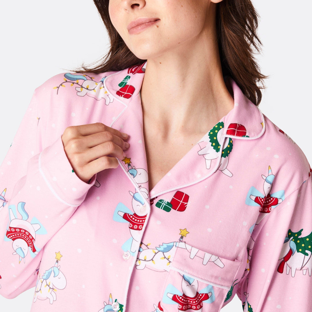 Enhörning Klassisk Julpyjamas Dam