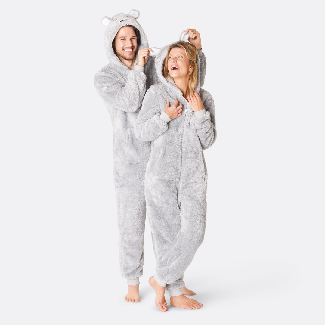 Grå Teddy Onesie Dam