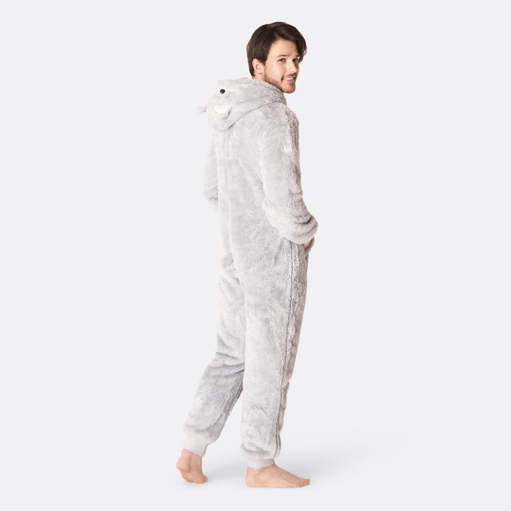 Grå Teddy Onesie Herr