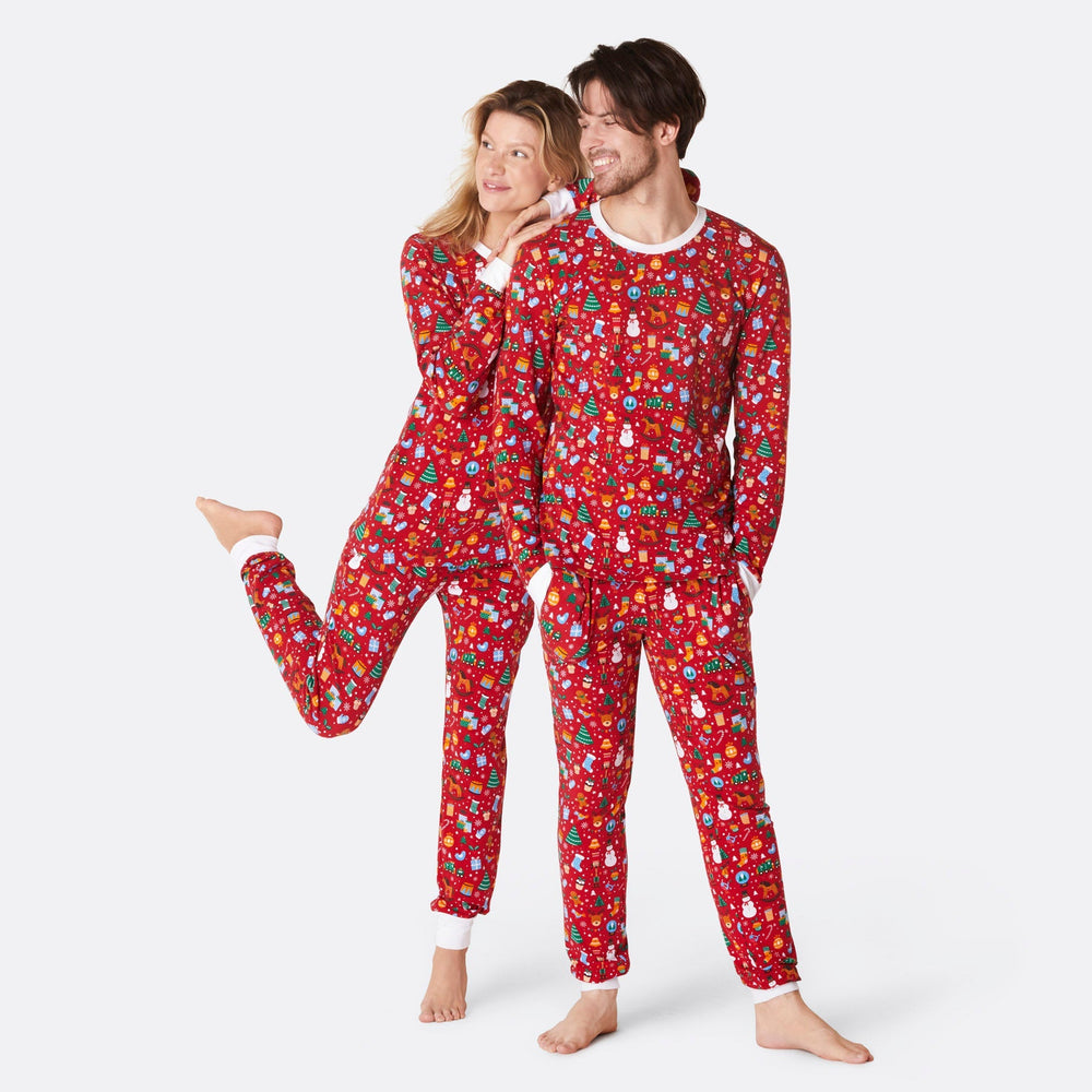 Julpyjamas till Hela Familjen - Juldröm Röd
