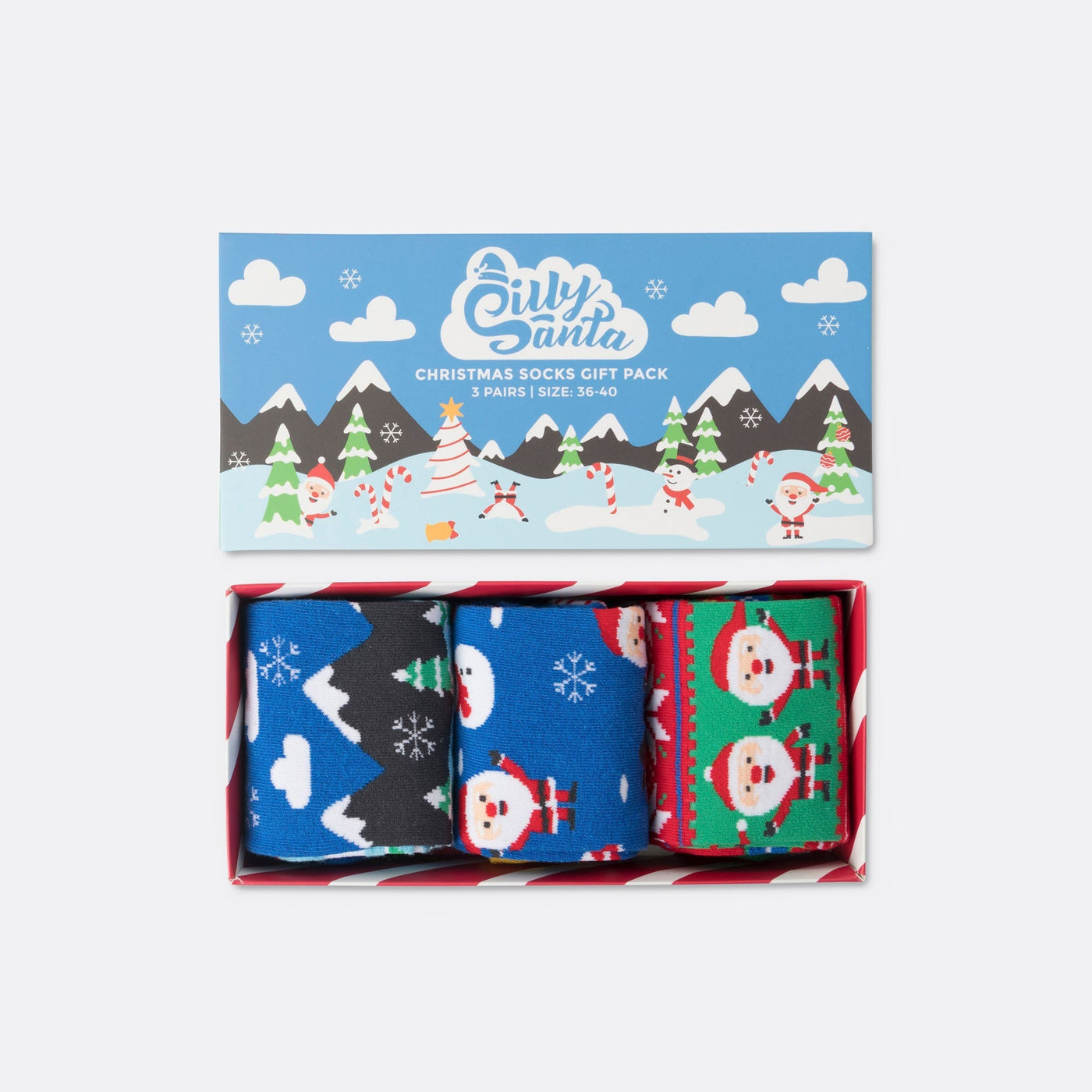 Julstrumpor Presentbox Barn (3-pack)
