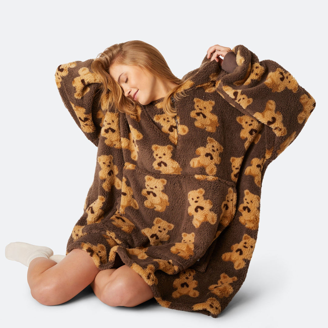 Mörk Teddy HappyHoodie