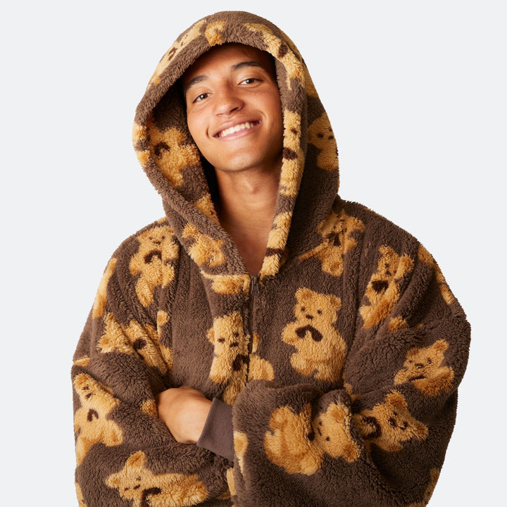 Mörk Teddy HappyHoodie