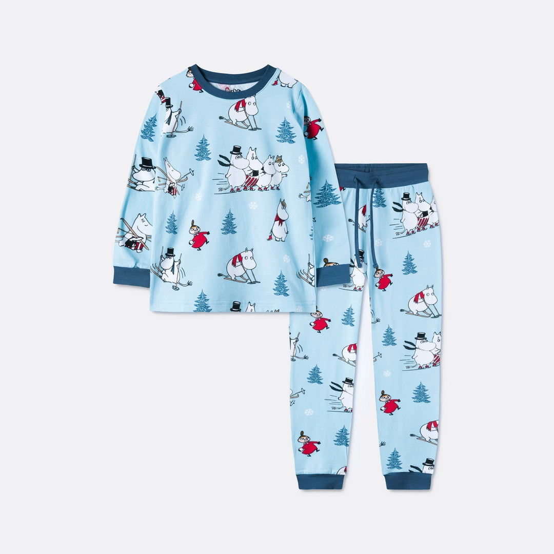 Mumin Blå Julpyjamas Barn