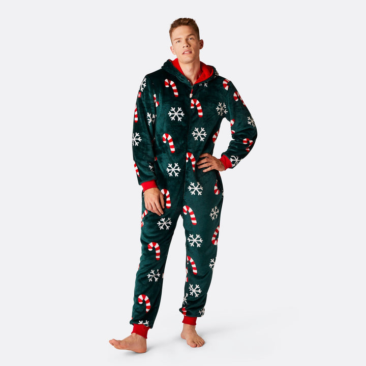 Polkagris Onesie Herr