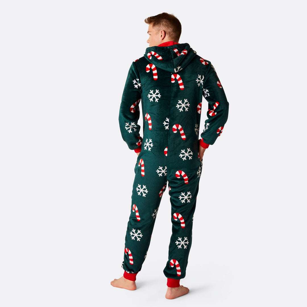 Polkagris Onesie Herr