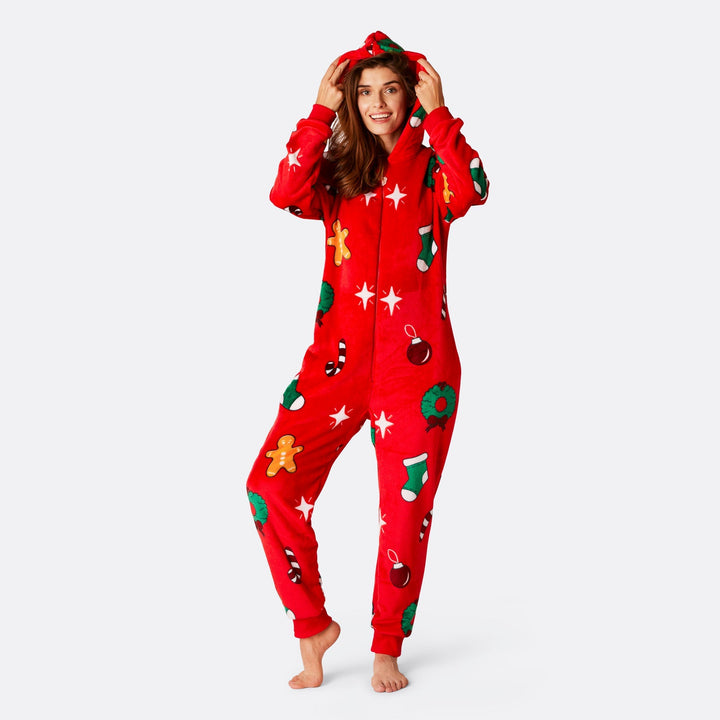 Hohoho Röd Onesie Dam