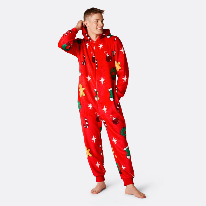 Hohoho Röd Onesie Herr