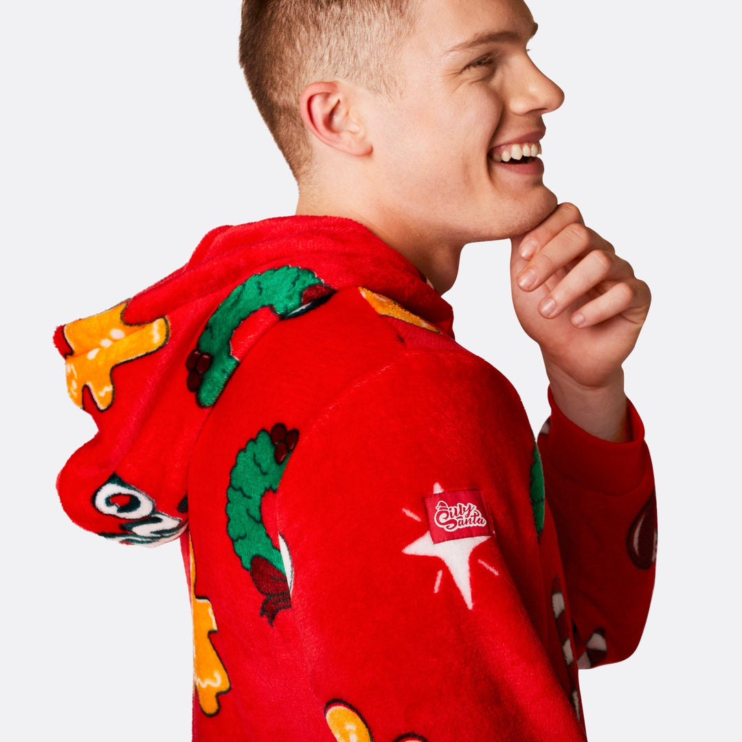 Hohoho Röd Onesie Herr