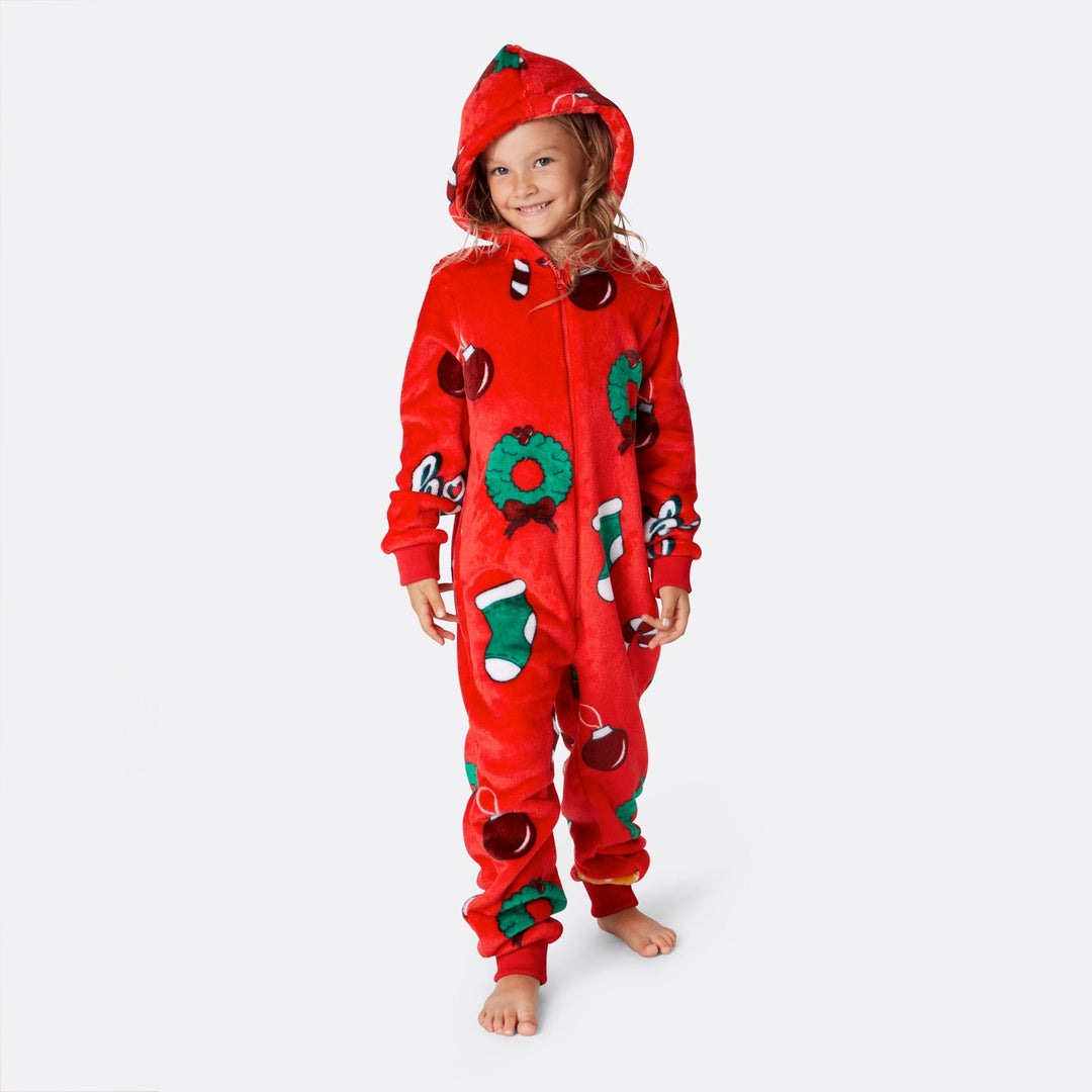 Hohoho Röd Onesie Barn