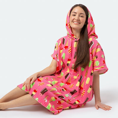 Rosa Iskräm Towel Poncho