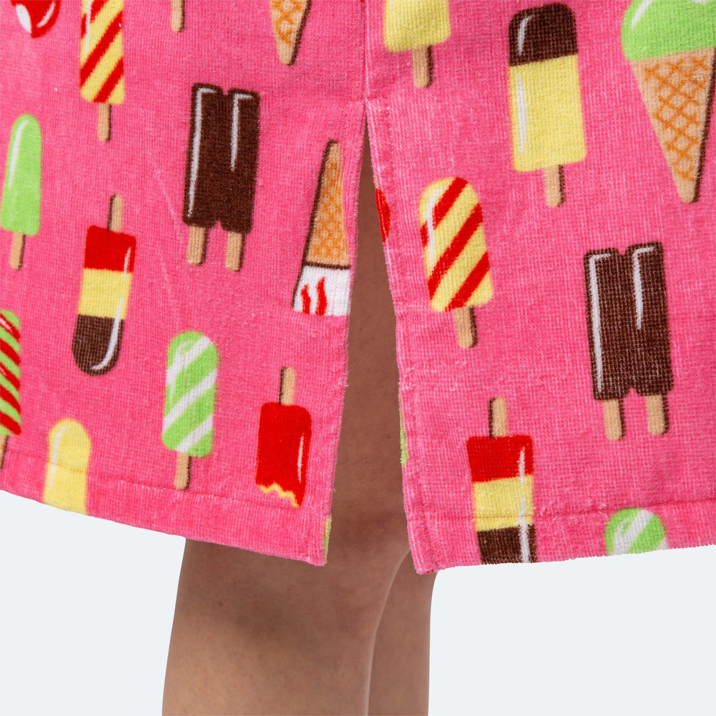 Rosa Iskräm Towel Poncho Barn