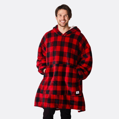 Rutor Röd HappyHoodie