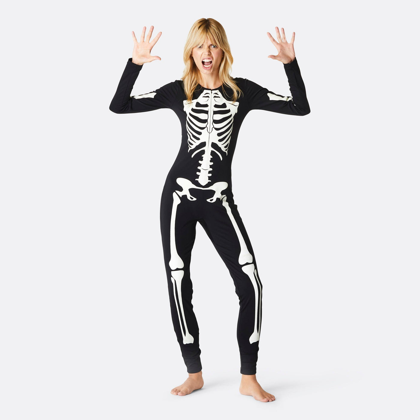 Skelett Halloween Bodysuit Dam