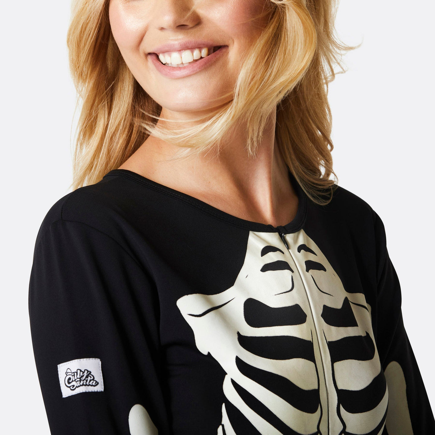 Skelett Halloween Bodysuit Dam