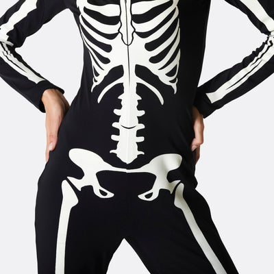 Skelett Halloween Bodysuit Dam