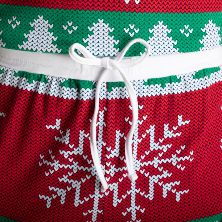Stickmönster Röd Julpyjamas Herr