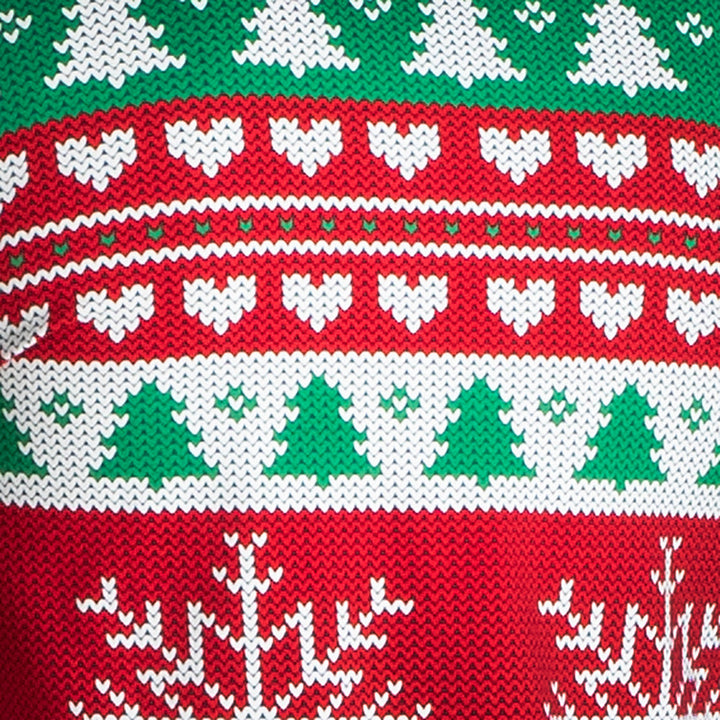 Stickmönster Röd Julpyjamas Herr