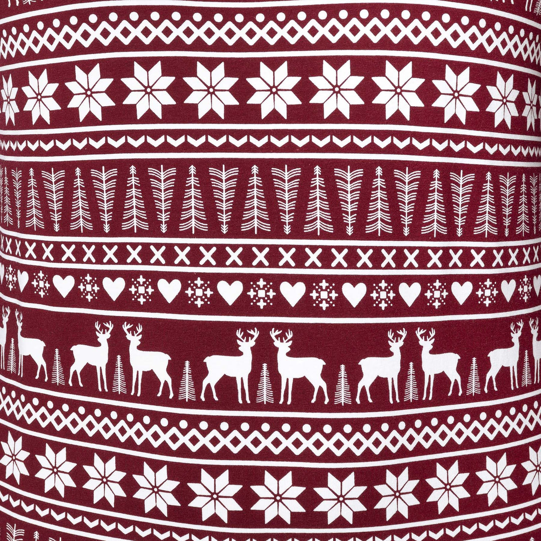 Vintermönster Vinröd Pyjamas Barn
