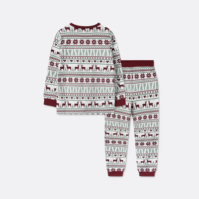 Vintermönster Vit Pyjamas Barn